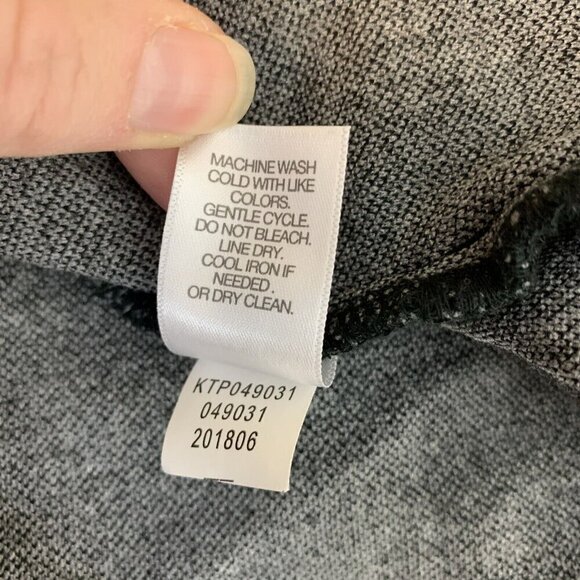 J. Jill Ponte Knit Tunic Top Womens Size M Gray Herringbone Boat Neck 3/4 Sleeve - Picture 11 of 15